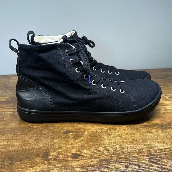 Birkenstock Hi Top Sneakers Men’s 10 Tennis Shoes Canvas Leather Skater - Picture 2 of 11